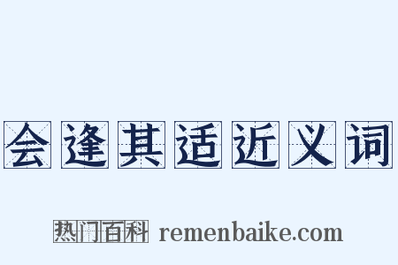 会逢其适近义词是什么意思的图片